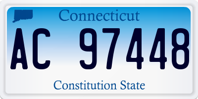 CT license plate AC97448