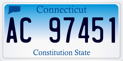CT license plate AC97451