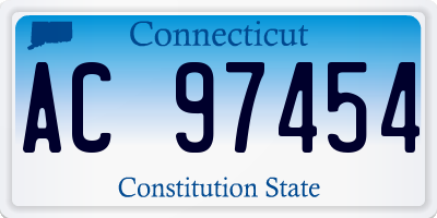 CT license plate AC97454