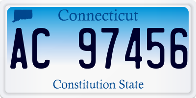 CT license plate AC97456