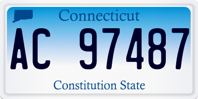 CT license plate AC97487