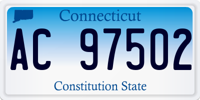 CT license plate AC97502