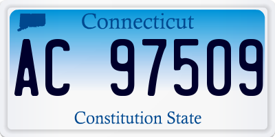 CT license plate AC97509