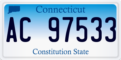 CT license plate AC97533