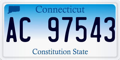 CT license plate AC97543