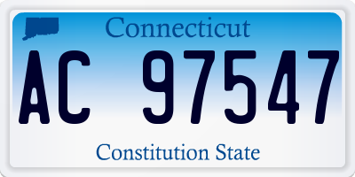 CT license plate AC97547
