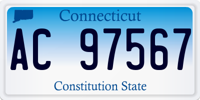 CT license plate AC97567