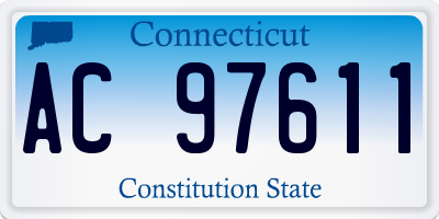 CT license plate AC97611