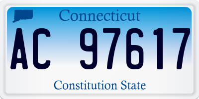 CT license plate AC97617
