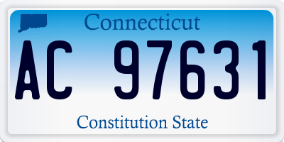CT license plate AC97631