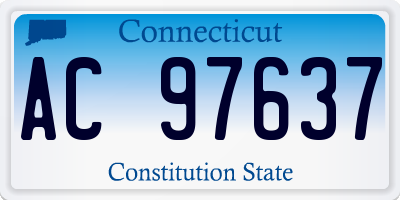 CT license plate AC97637