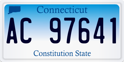 CT license plate AC97641