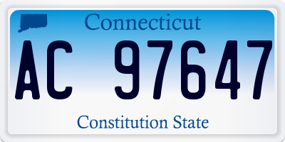 CT license plate AC97647
