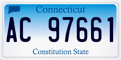 CT license plate AC97661