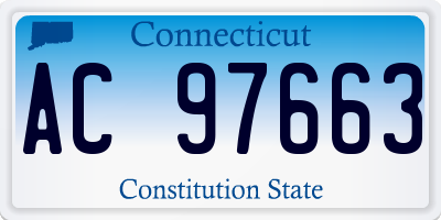 CT license plate AC97663