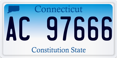 CT license plate AC97666