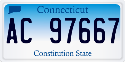 CT license plate AC97667