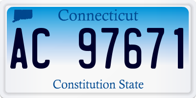 CT license plate AC97671