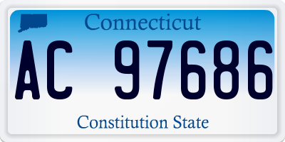 CT license plate AC97686