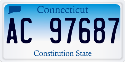 CT license plate AC97687