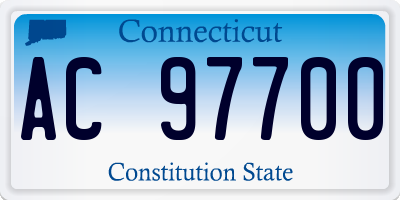 CT license plate AC97700