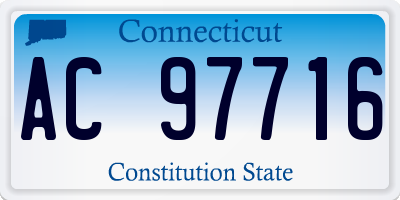 CT license plate AC97716