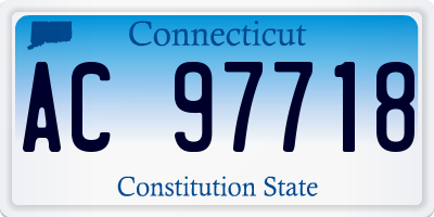 CT license plate AC97718