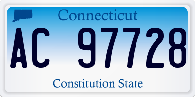 CT license plate AC97728