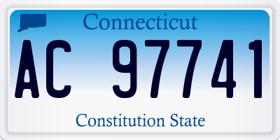 CT license plate AC97741