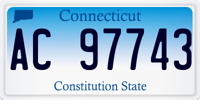 CT license plate AC97743