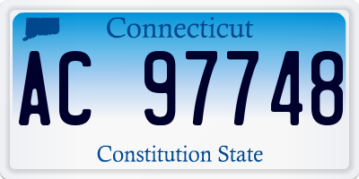CT license plate AC97748