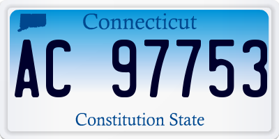 CT license plate AC97753
