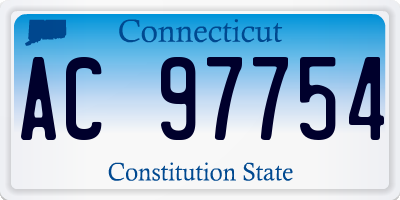 CT license plate AC97754