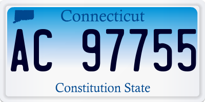 CT license plate AC97755