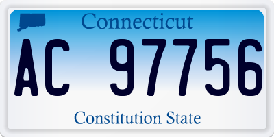 CT license plate AC97756