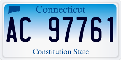 CT license plate AC97761