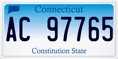 CT license plate AC97765