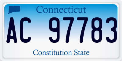 CT license plate AC97783