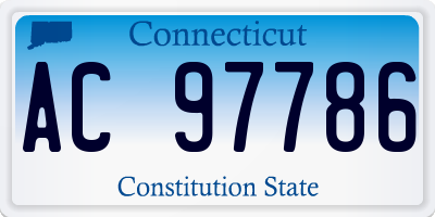 CT license plate AC97786