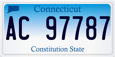 CT license plate AC97787