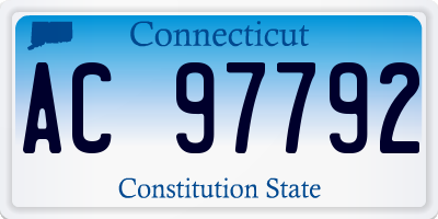CT license plate AC97792