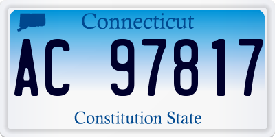 CT license plate AC97817