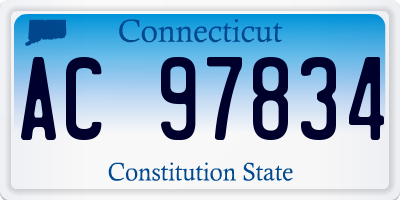 CT license plate AC97834