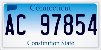 CT license plate AC97854