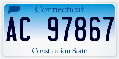 CT license plate AC97867
