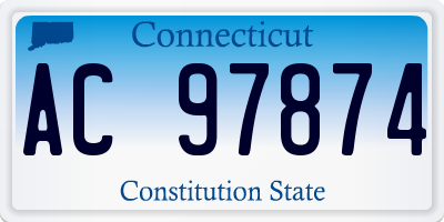 CT license plate AC97874