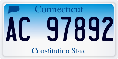 CT license plate AC97892