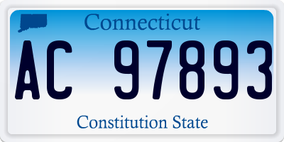 CT license plate AC97893
