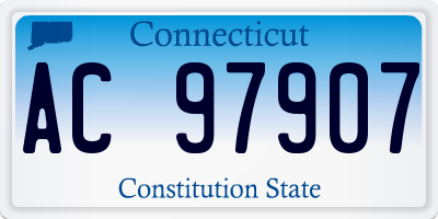 CT license plate AC97907