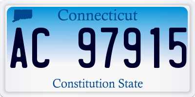 CT license plate AC97915